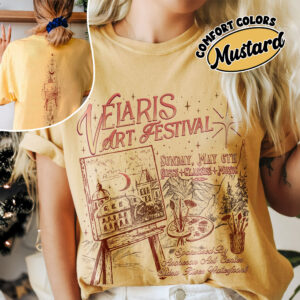 comfort colors acotar night court fan shirt velaris art festival sjm merch book lover gift ajuki