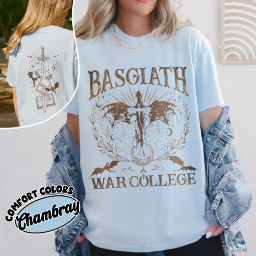 comfort colors basgiath war college shirt fourth wing riders quadrant dragon rider long sleeve 8ajkl