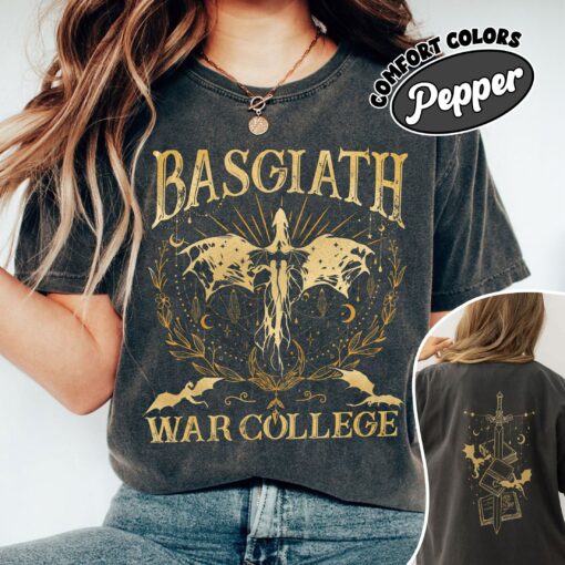 comfort colors basgiath war college shirt fourth wing riders quadrant dragon rider long sleeve jiwbu