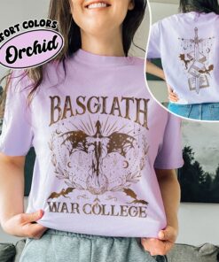 comfort colors basgiath war college shirt fourth wing riders quadrant dragon rider long sleeve uaun8