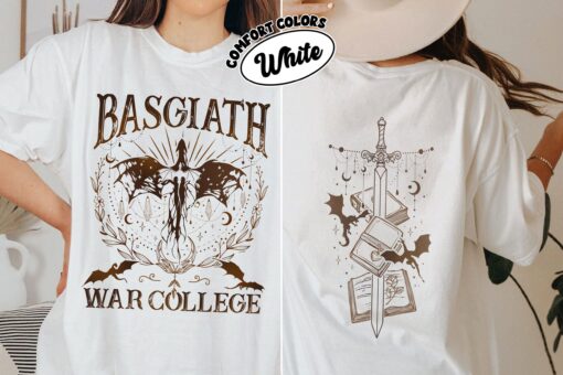 comfort colors basgiath war college shirt fourth wing riders quadrant dragon rider long sleeve vpodo