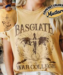 comfort colors basgiath war college shirt fourth wing riders quadrant dragon rider long sleeve wvnm1