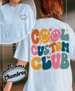 comfort colors cool custom club shirt personalized wavy text custom birthday hoodie fkvey