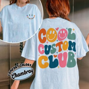 comfort colors cool custom club shirt personalized wavy text custom birthday hoodie fkvey