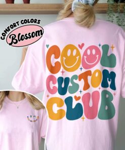 comfort colors cool custom club shirt personalized wavy text custom birthday hoodie gm15p