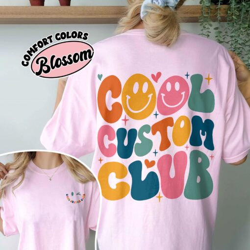 comfort colors cool custom club shirt personalized wavy text custom birthday hoodie gm15p