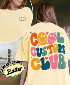 comfort colors cool custom club shirt personalized wavy text custom birthday hoodie kyugr