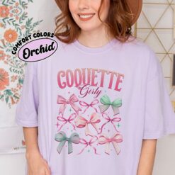 comfort colors coquette bows shirt soft girl era cute bows and ribbons trendy gift for her f2dvb