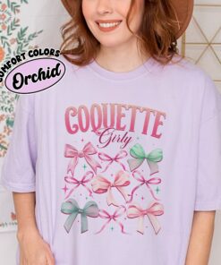 comfort colors coquette bows shirt soft girl era cute bows and ribbons trendy gift for her f2dvb