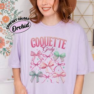 comfort colors coquette bows shirt soft girl era cute bows and ribbons trendy gift for her f2dvb