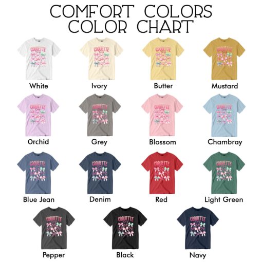 comfort colors coquette bows shirt soft girl era cute bows and ribbons trendy gift for her kz17a