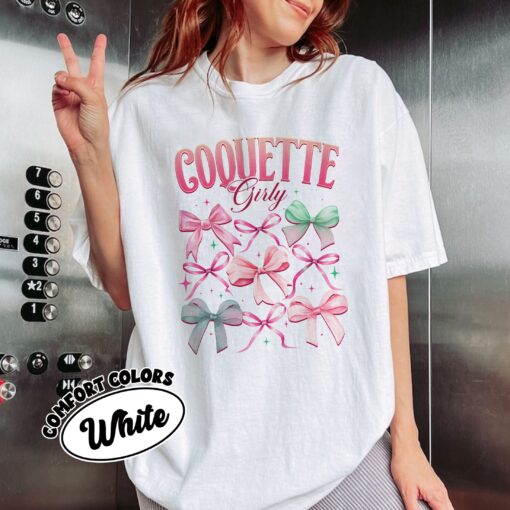 comfort colors coquette bows shirt soft girl era cute bows and ribbons trendy gift for her tnr5v