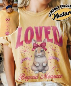 comfort colors coquette easter shirt bunny jesus bible verse y2k bow christian gift for her bqqlv