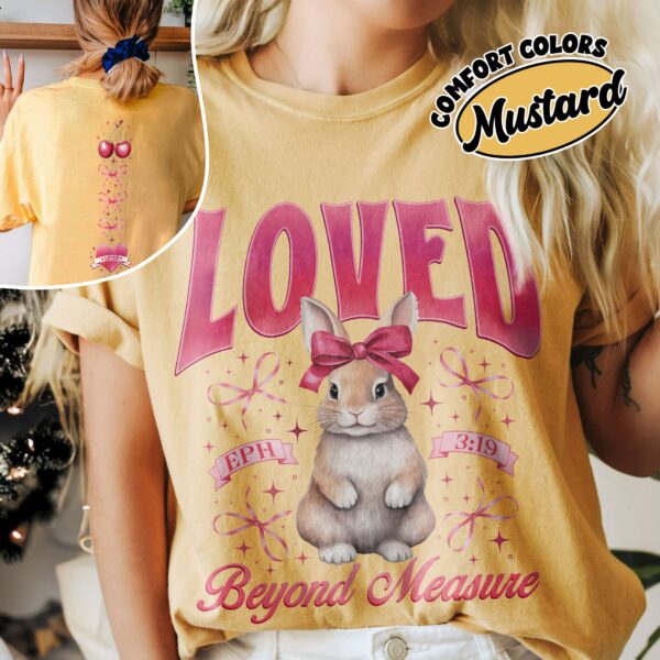 comfort colors coquette easter shirt bunny jesus bible verse y2k bow christian gift for her bqqlv