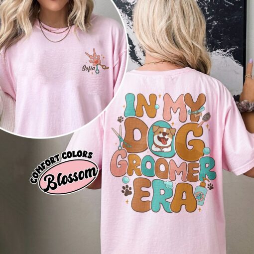 comfort colors custom dog groomer shirt in my dog groomer era personalized pet groomer gift 5yyi9