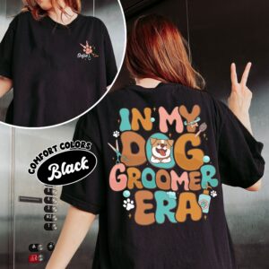 comfort colors custom dog groomer shirt in my dog groomer era personalized pet groomer gift dmynj