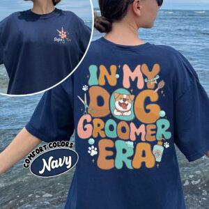 comfort colors custom dog groomer shirt in my dog groomer era personalized pet groomer gift jfxcu