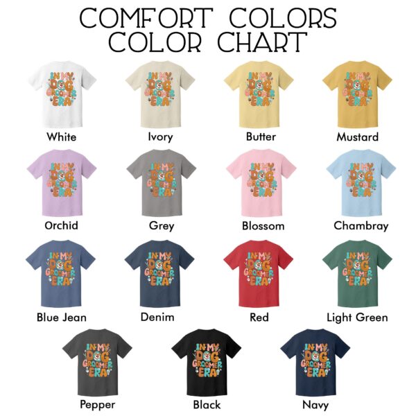 comfort colors custom dog groomer shirt in my dog groomer era personalized pet groomer gift l5hzn