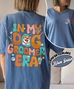 comfort colors custom dog groomer shirt in my dog groomer era personalized pet groomer gift nenph