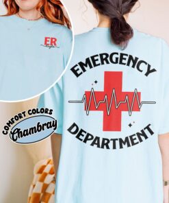 comfort colors emergency department shirt er nurse emergency room tech gift 16uvf