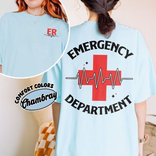 comfort colors emergency department shirt er nurse emergency room tech gift 16uvf