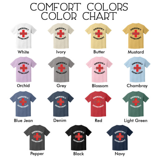 comfort colors emergency department shirt er nurse emergency room tech gift nsnsp