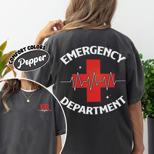 comfort colors emergency department shirt er nurse emergency room tech gift rrp9g