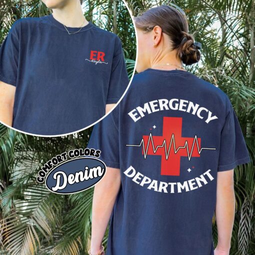 comfort colors emergency department shirt er nurse emergency room tech gift ufqdt