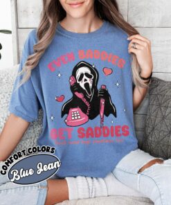 comfort colors even baddies get saddies shirt mental health funny ghostface adhd awareness tee 4eoet