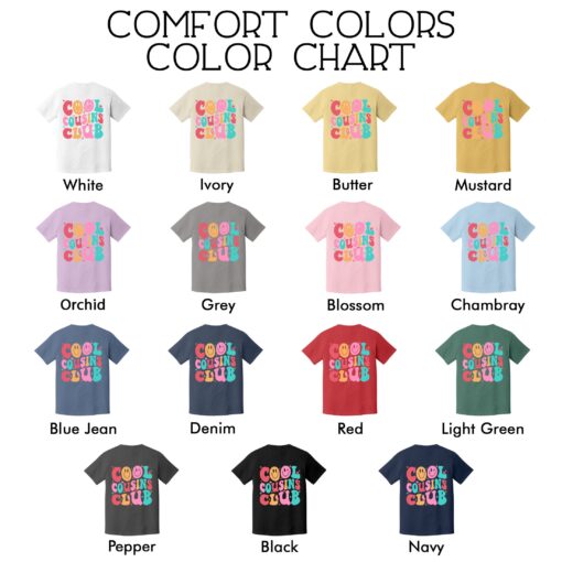 comfort colors family mom era shirt cool cousin club aunt birthday pregnancy reveal lt61c