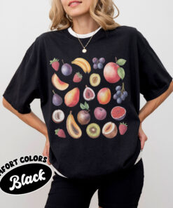 comfort colors fig fruit graphic shirt summer tropical fruit cute peach beach tee 73xtu