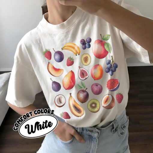 comfort colors fig fruit graphic shirt summer tropical fruit cute peach beach tee 8g1y5