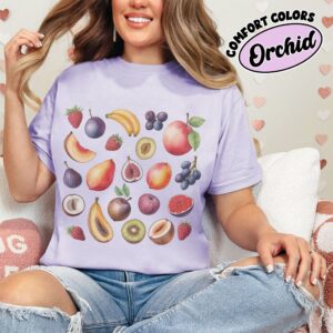 comfort colors fig fruit graphic shirt summer tropical fruit cute peach beach tee iuxqs