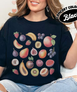 comfort colors fig fruit graphic shirt summer tropical fruit cute peach beach tee vvpbz