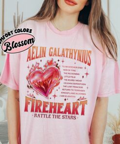 comfort colors fireheart aelin shirt throne of glass fan kingsflame the thirteen sjm merch pi3ze