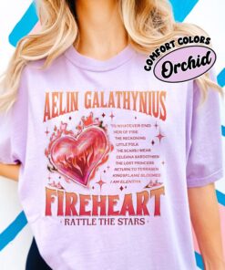 comfort colors fireheart aelin shirt throne of glass fan kingsflame the thirteen sjm merch sy7py