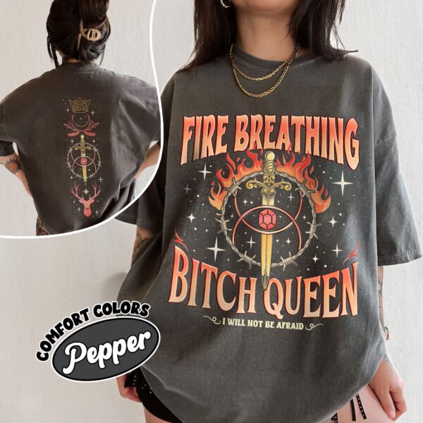 comfort colors fireheart queen aelin shirt throne of glass fan kingsflame the thirteen 77c2d