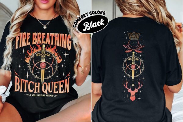 comfort colors fireheart queen aelin shirt throne of glass fan kingsflame the thirteen di6vd