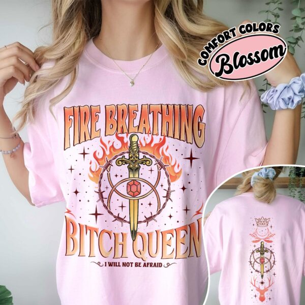 comfort colors fireheart queen aelin shirt throne of glass fan kingsflame the thirteen