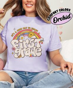 comfort colors first grade teacher shirt its a good day to teach 1st grade rainbow ddxpr