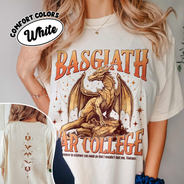 comfort colors fourth wing basgiath war college shirt trendy book dragon riders quadrant pg5d9