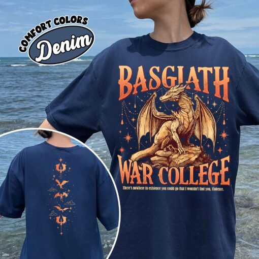 comfort colors fourth wing basgiath war college shirt trendy book dragon riders quadrant qaqa5