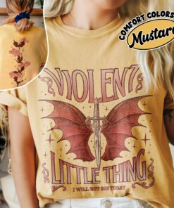 comfort colors fourth wing fan shirt violet sorrengail violent little thing dragon rider 3fubb