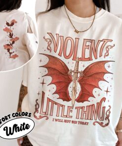 comfort colors fourth wing fan shirt violet sorrengail violent little thing dragon rider jnnuv