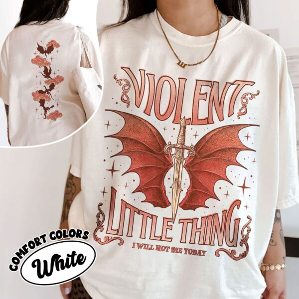 comfort colors fourth wing fan shirt violet sorrengail violent little thing dragon rider jnnuv