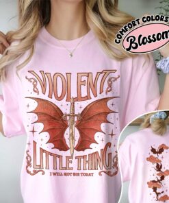 comfort colors fourth wing fan shirt violet sorrengail violent little thing dragon rider rxmdw