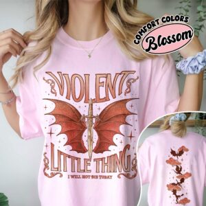 comfort colors fourth wing fan shirt violet sorrengail violent little thing dragon rider rxmdw