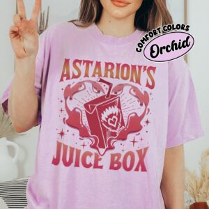 comfort colors funny astarion game fan shirt astarions juice box high elf gaming dark humor o9gqv