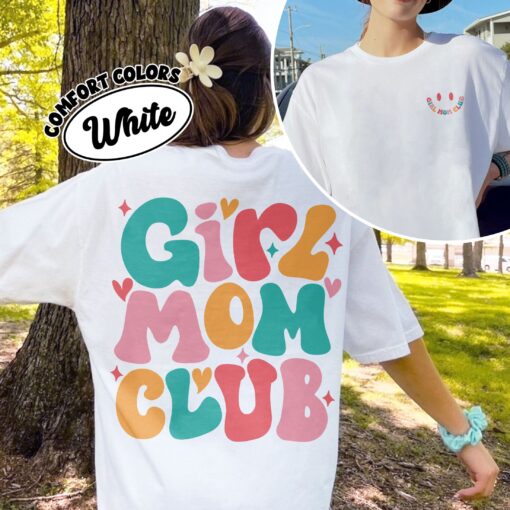 comfort colors girl mom club shirt in my girl mom era new mom gender reveal gift vnbke