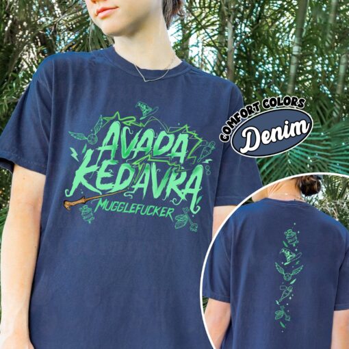 comfort colors hp fans shirt magic wand avada kedavra wizard birthday gift ks9rz